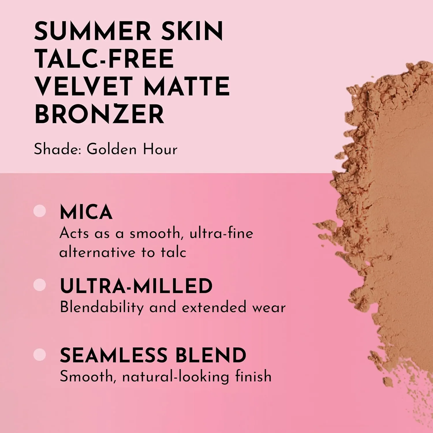 Women's Talc Free Velvet Matte Bronzer, Golden Hour, 0.3 oz/ 11 g