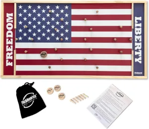 Wooden Football Tabletop Games - Indoor Outdoor Family Games - USA Flag