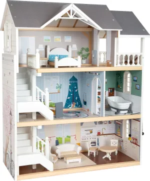 Wooden Toys Urban Villa Doll House Playset Collection Designed for Children Ages 3  Years, Gray (11802), 82 x 51.1 x 15 cm