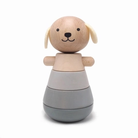 Wooden Stacking Dog by Briki Vroom Vroom