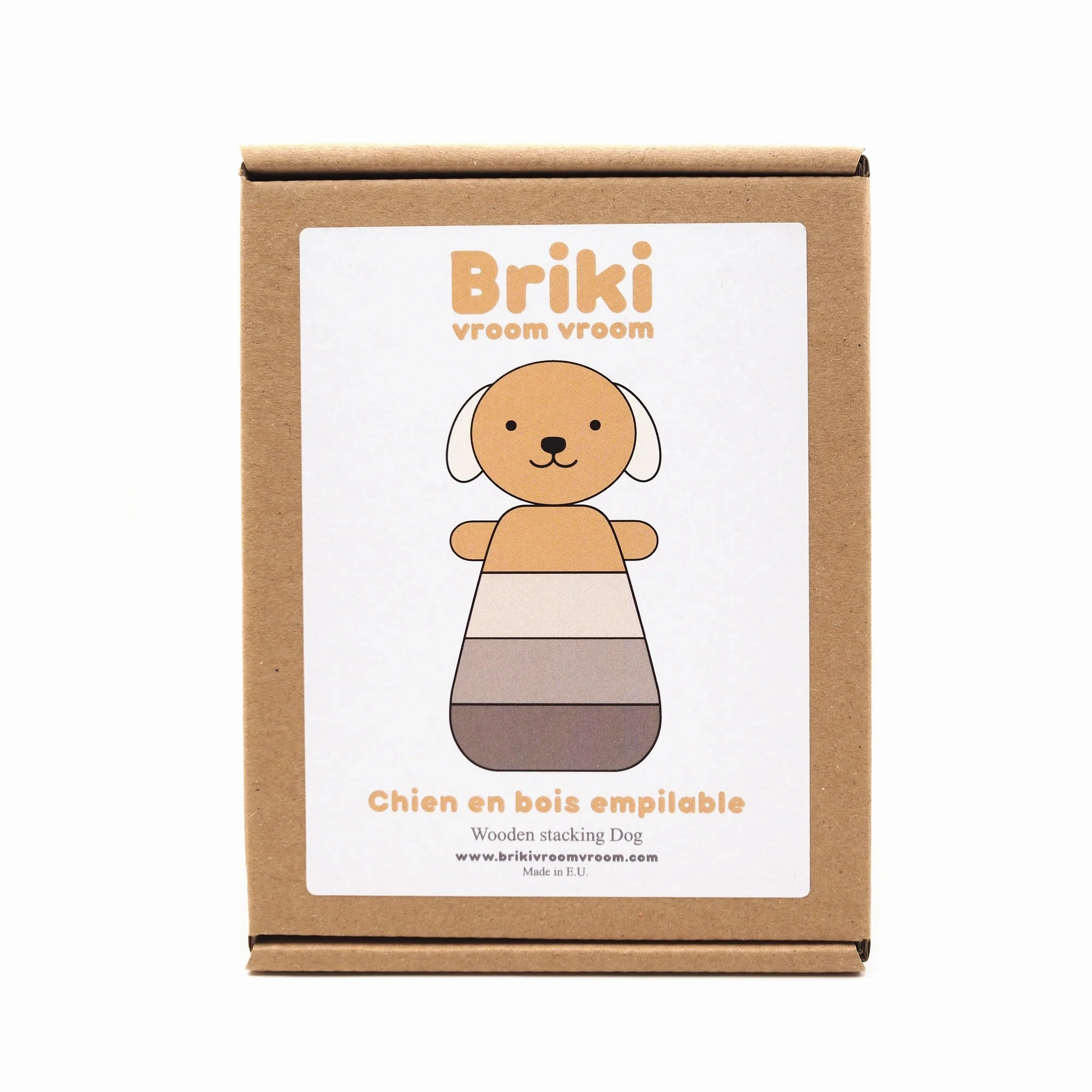 Wooden Stacking Dog by Briki Vroom Vroom