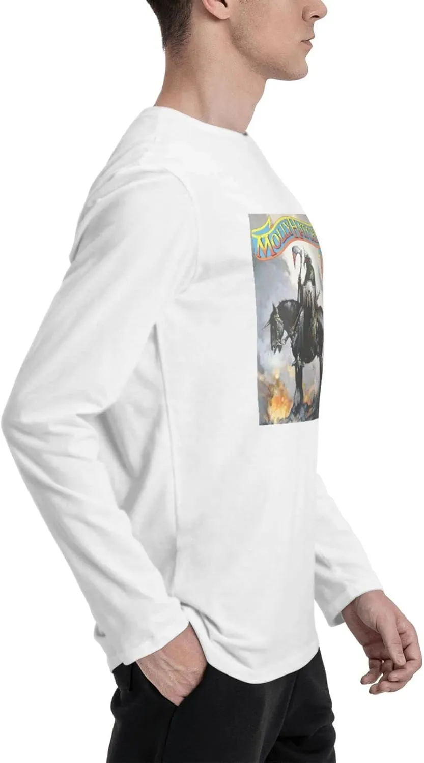 XENITE Molly Music and Hatchet Men's Long Sleeve Crewneck T-Shirts Base Layer Shirt Gym Athletic Tee Black