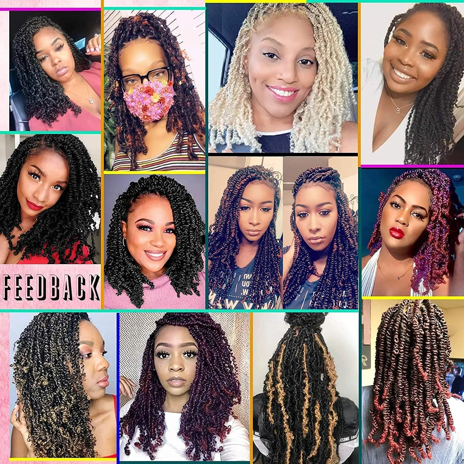 Xtrend 10 Inch 6 Packs Spring Twist Hair For Butterfly Faux Locks Crochet Braiding Hair Synthetic Fluffy Hair Extension For Women (1B/30/27#)