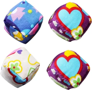 Yardwe 4Pcs Outdoor Sandbags Cloth Throwing for Interactive Games Random Colors for Outdoor Play Parties and Skill Development Activities