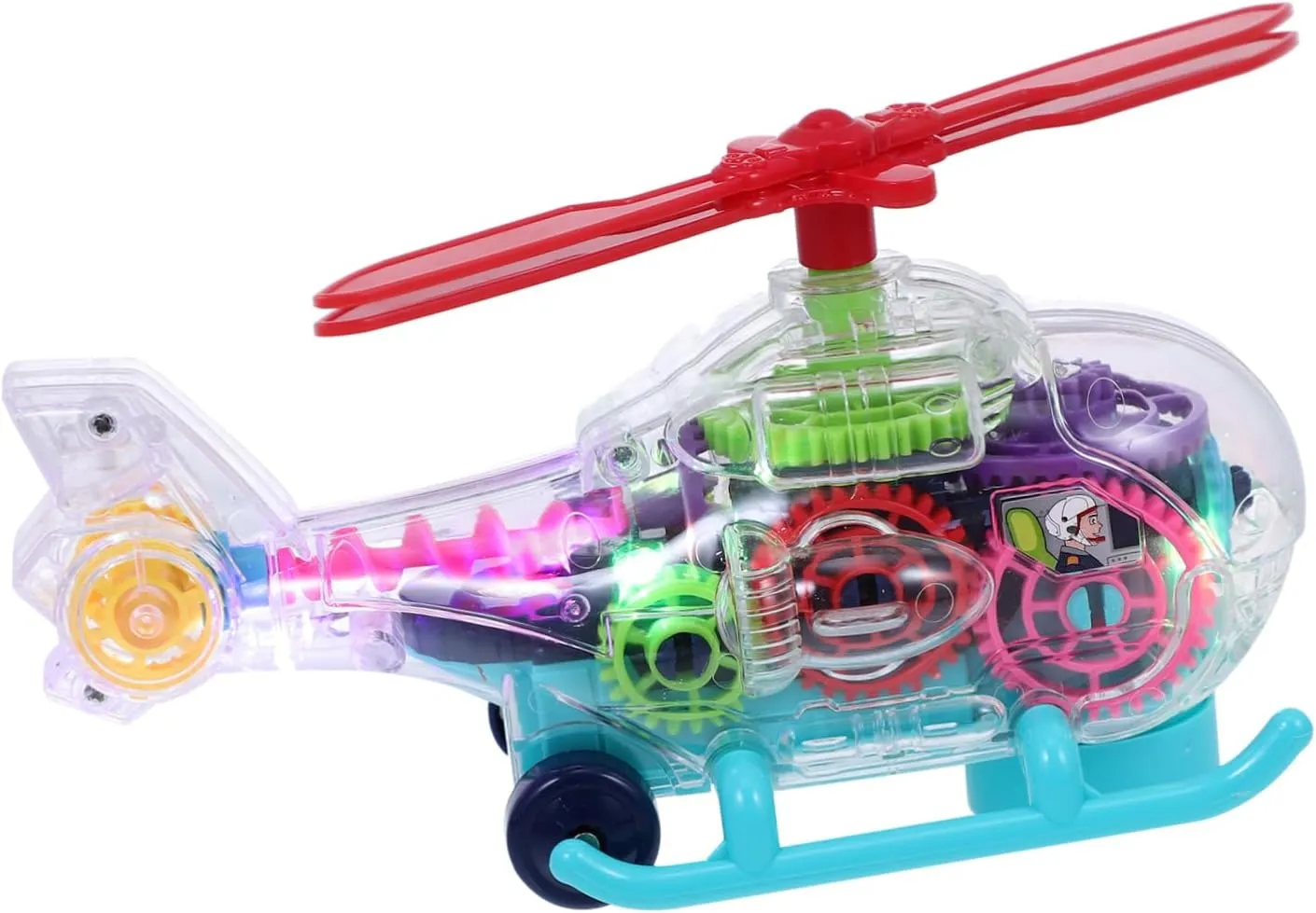 YARNOW Musical Helicopter with Lights Material Interactive Airplane Model for Enhances Hand Eye Coordination and Intelligence for Boys