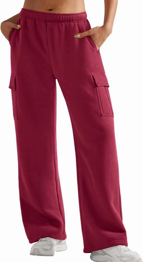 YEOREO Sweatpants Womens Cargo Pants Fleece Lined Wide Leg Joggers Baggy Drawstring Nairi Sweat Pants with Pockets