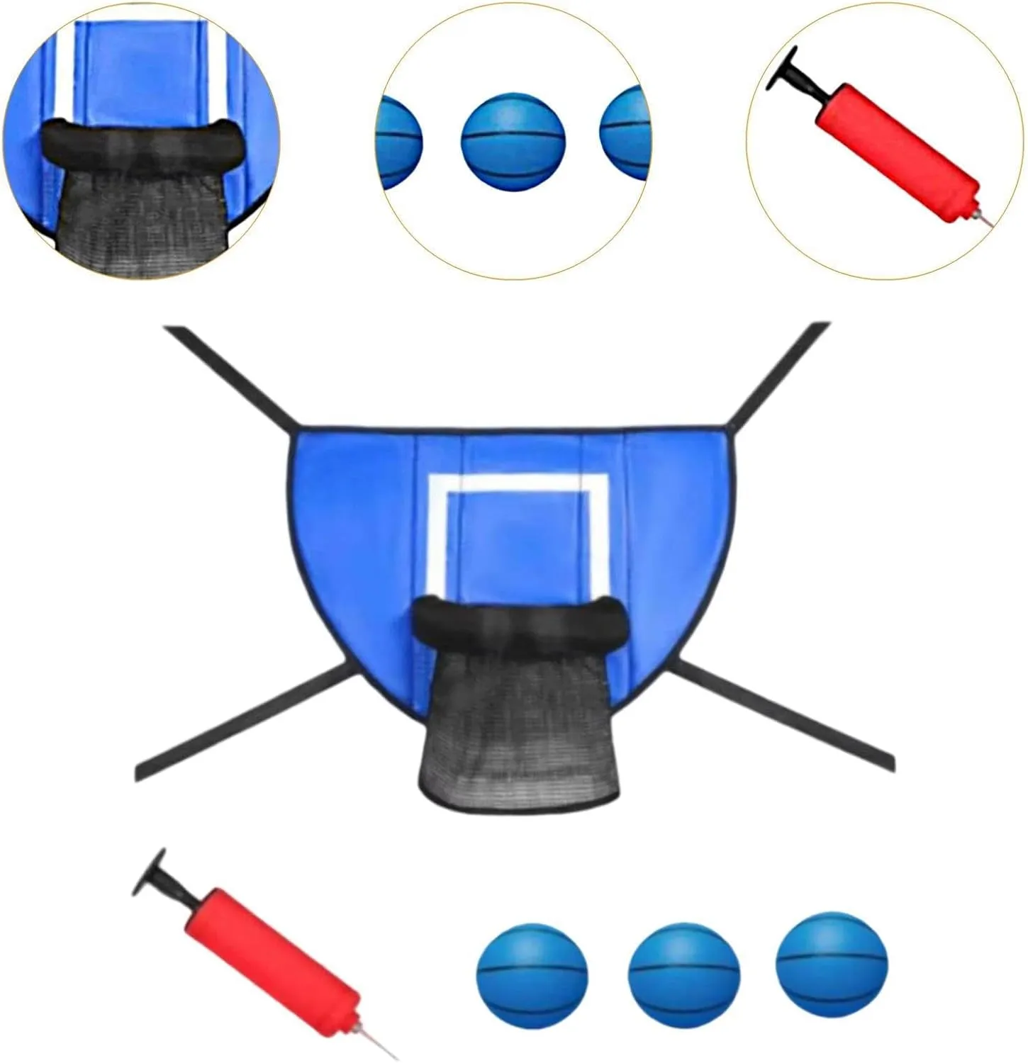 YIJU Trampoline Basketball Hoop Attachment Set, Universal Basketball Goal Trampoline Accessories, Lightweight Baseboard