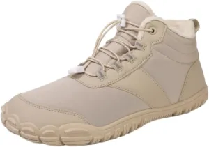 Zureto Hike Winter Footwear Barefoot Shoes Women Men, Autumn Winter Waterproof Wide Toe Box Barefoot Shoes Walking Boots
